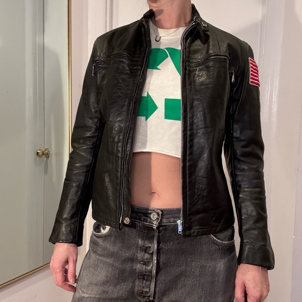 Vintage Black Leather Jacket